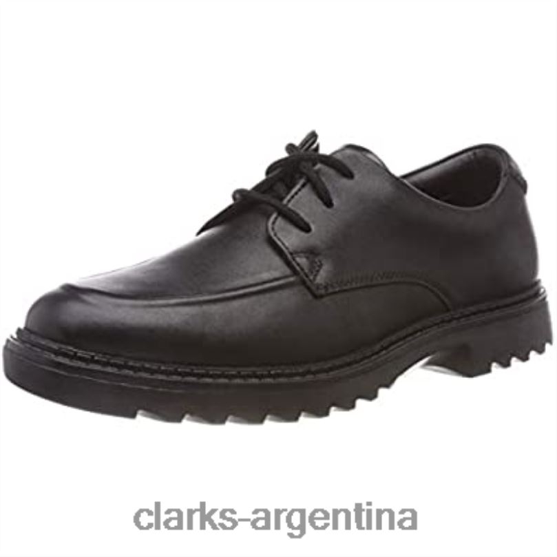 Clarks niños 2FZPZ1889 clarks black boy's asher grove derbis cuero negro cuero negro