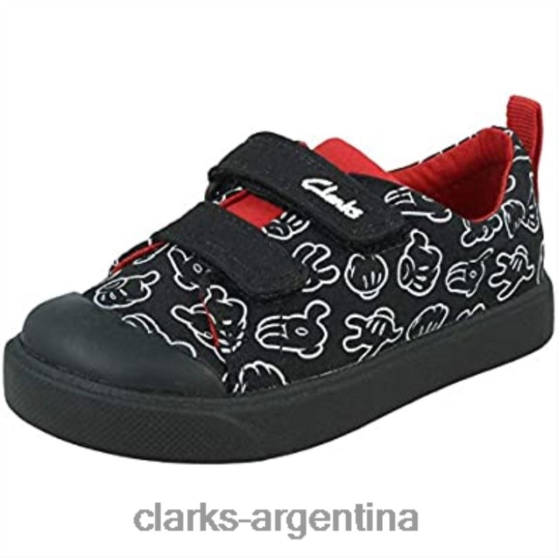 Clarks niños 2FZPZ2217 Clarks niño negro colección disney zapatos casual city guante t negro