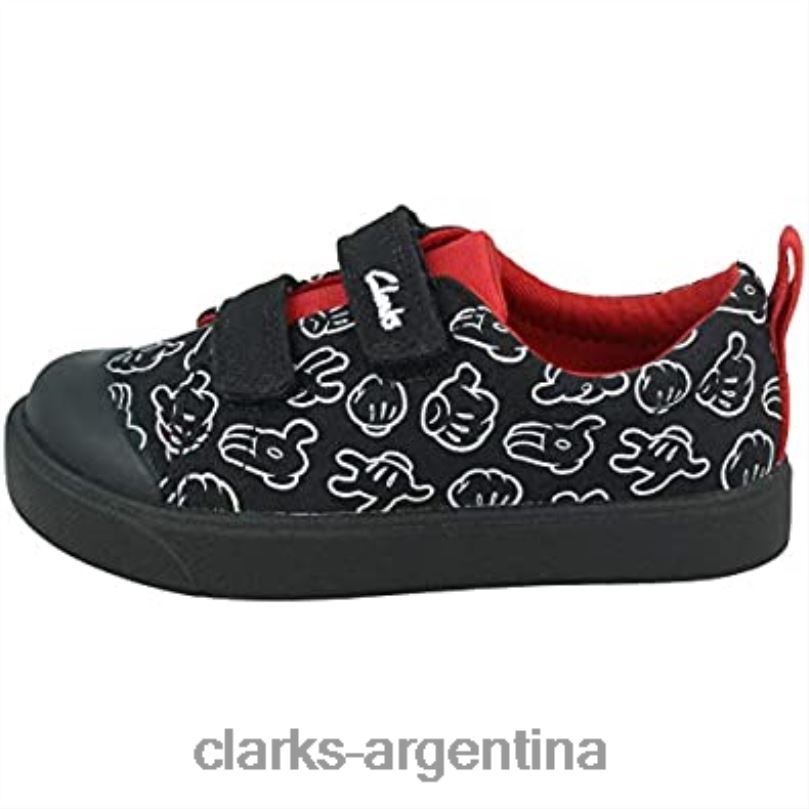 Clarks niños 2FZPZ2217 Clarks niño negro colección disney zapatos casual city guante t negro