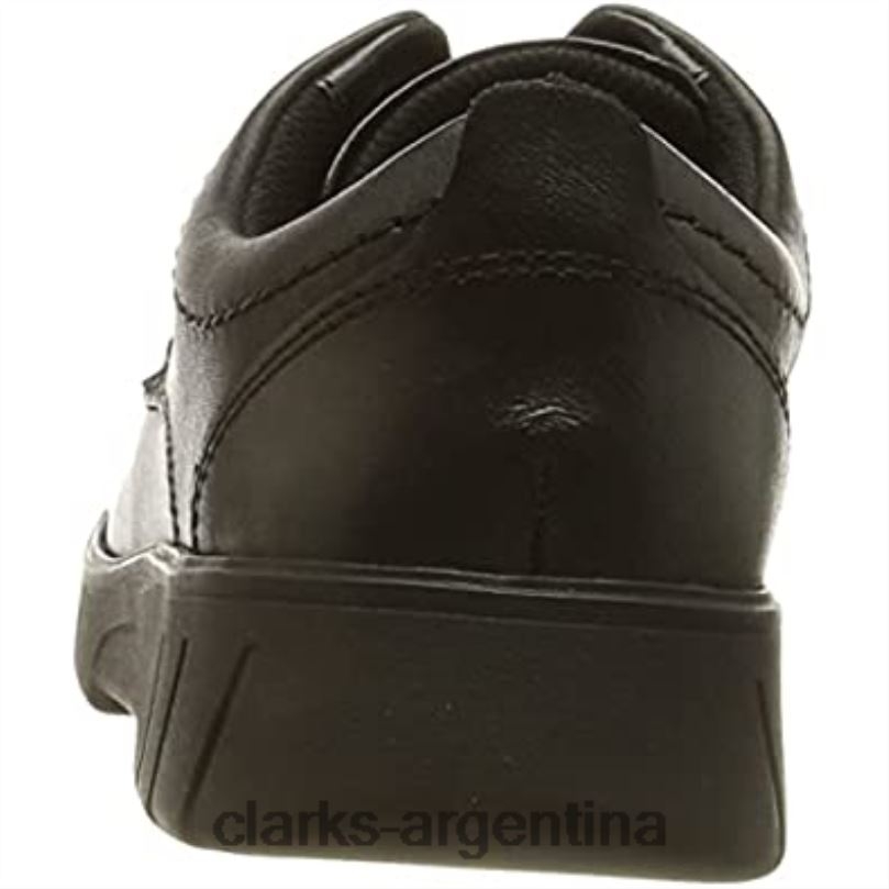 Clarks niños 2FZPZ295 niño rama encaje y oxford clarks cuero negro cuero negro