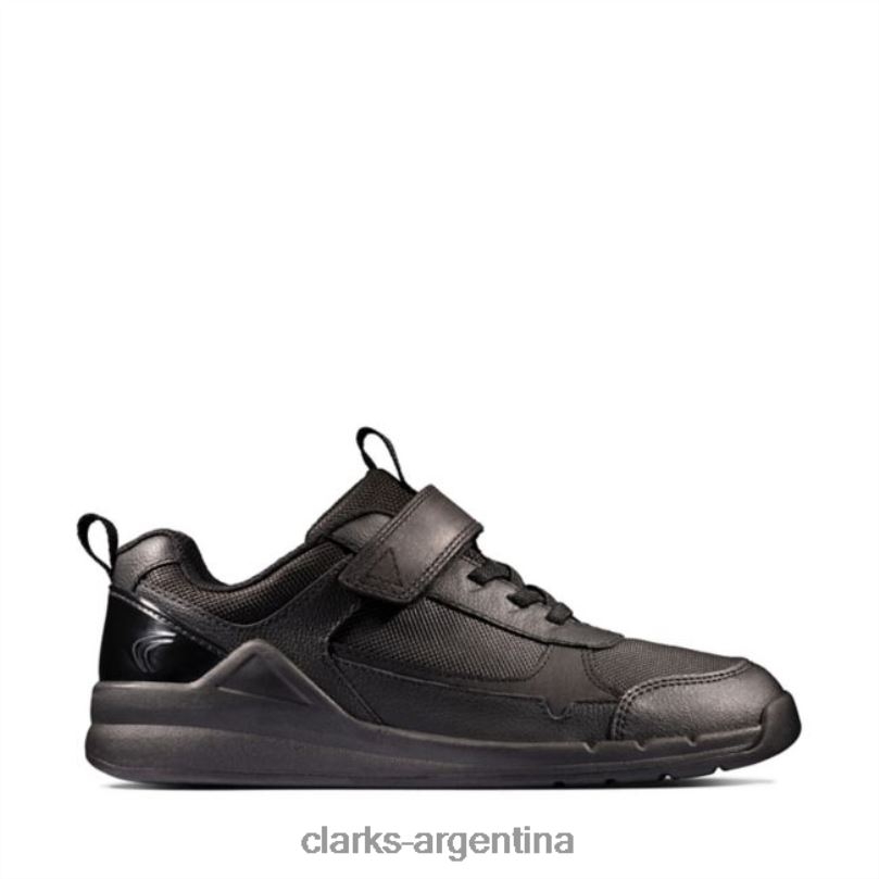Clarks niños 2FZPZ5961 clarks cuero negro orbit sprint juvenil cuero negro cuero negro