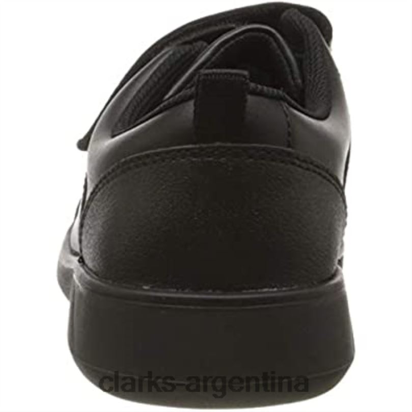 Clarks niños 2FZPZ1020 Zapatillas de deporte para niño scape sky k de piel negra de corte ancho para uniforme escolar clarks cuero negro