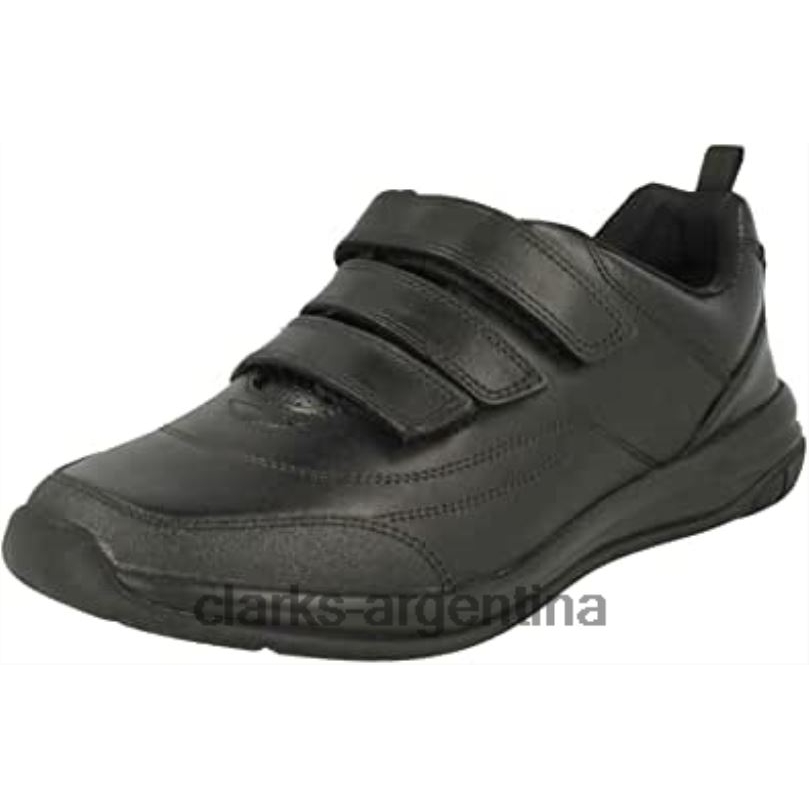 Clarks niños 2FZPZ1096 Zapatillas bajas clarks hula thrill de niño negras cuero negro