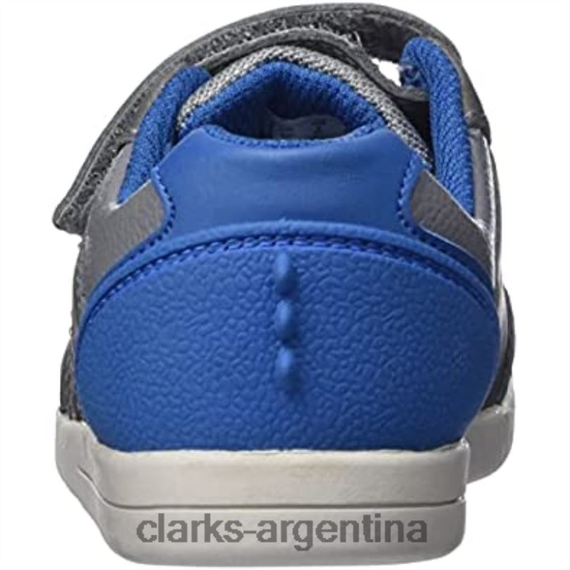 Clarks niños 2FZPZ1278 Zapatilla Rex Play K para niño gris azul clarks gris azul