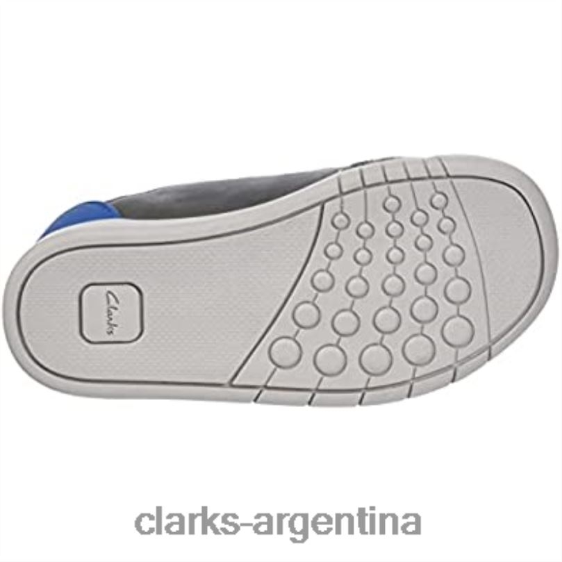 Clarks niños 2FZPZ1278 Zapatilla Rex Play K para niño gris azul clarks gris azul