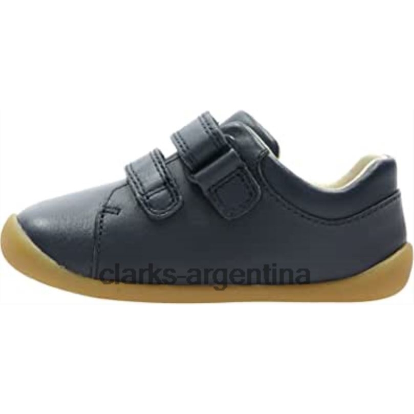 Clarks niños 2FZPZ1299 Zapatilla clarks roamer craft t de piel azul marino para niño cuero azul marino