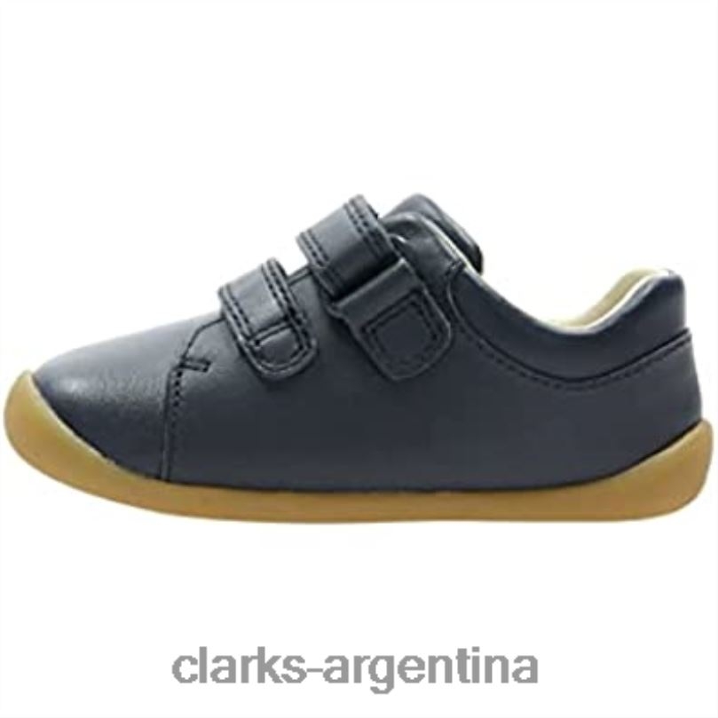 Clarks niños 2FZPZ1299 Zapatilla clarks roamer craft t de piel azul marino para niño cuero azul marino