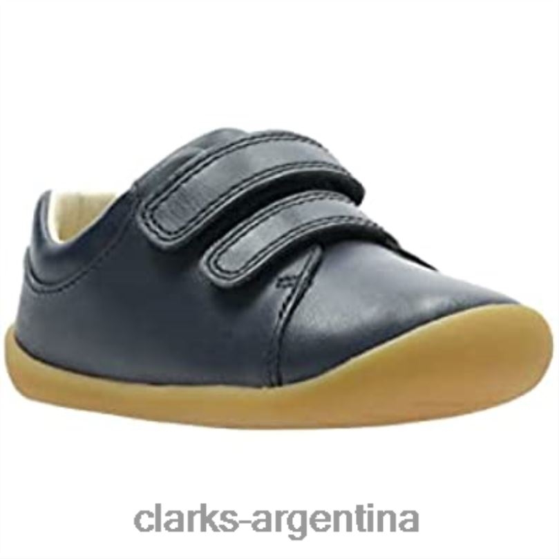 Clarks niños 2FZPZ1299 Zapatilla clarks roamer craft t de piel azul marino para niño cuero azul marino