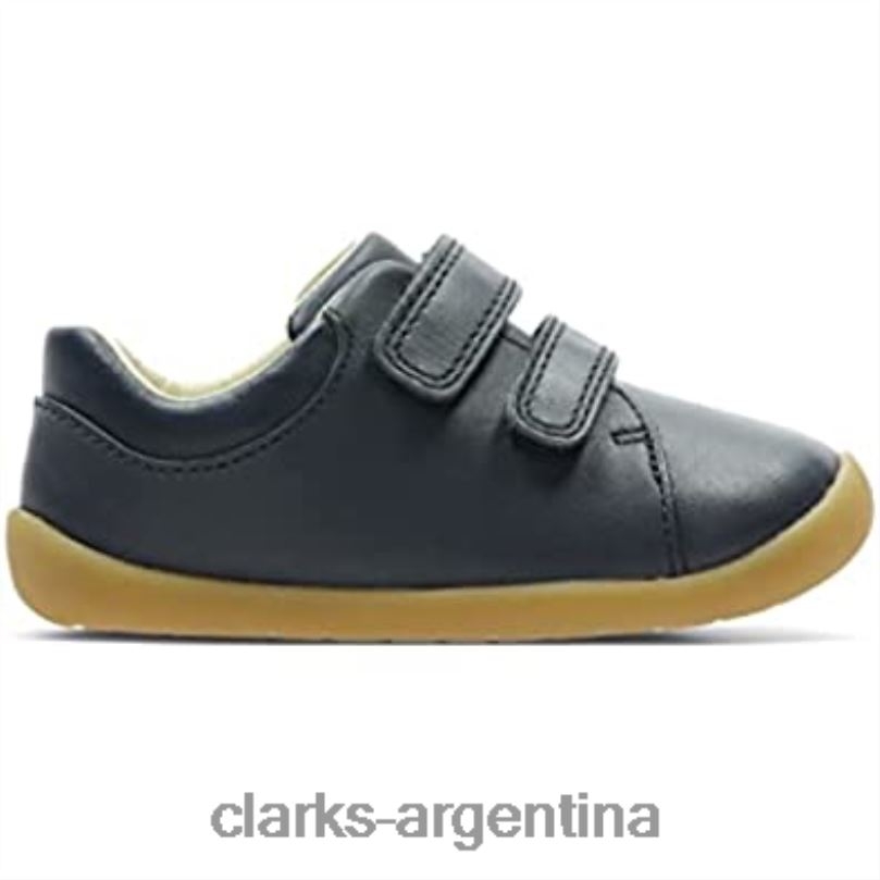 Clarks niños 2FZPZ1299 Zapatilla clarks roamer craft t de piel azul marino para niño cuero azul marino