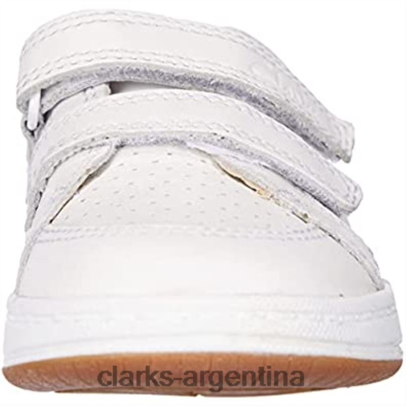 Clarks niños 2FZPZ1731 Zapatilla niño clarks fawn solo k de piel blanca cuero blanco
