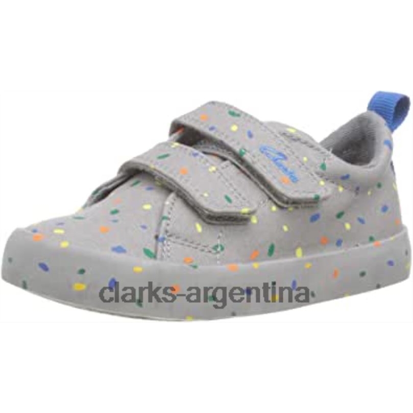 Clarks niños 2FZPZ227 Zapatilla niño clarks foxing print t lona gris lona gris