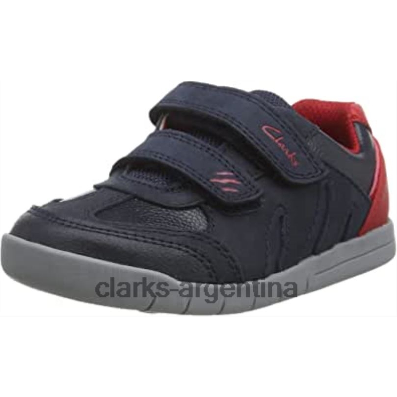 Clarks niños 2FZPZ975 Zapatilla rex play t niño clarks marino rojo rojo marino