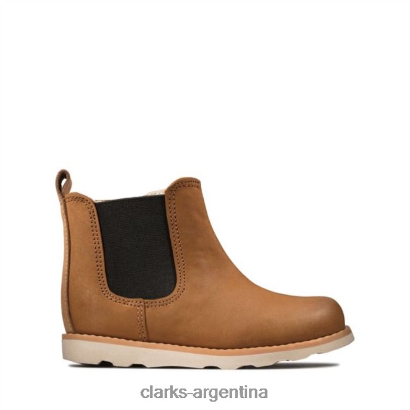 Clarks niños 2FZPZ5740 clarks de cuero bronceado halo para niños pequeños cuero marrón