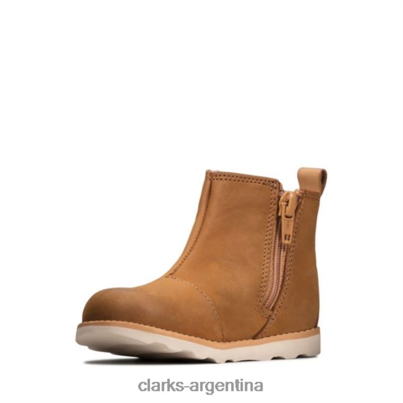 Clarks niños 2FZPZ5740 clarks de cuero bronceado halo para niños pequeños cuero marrón