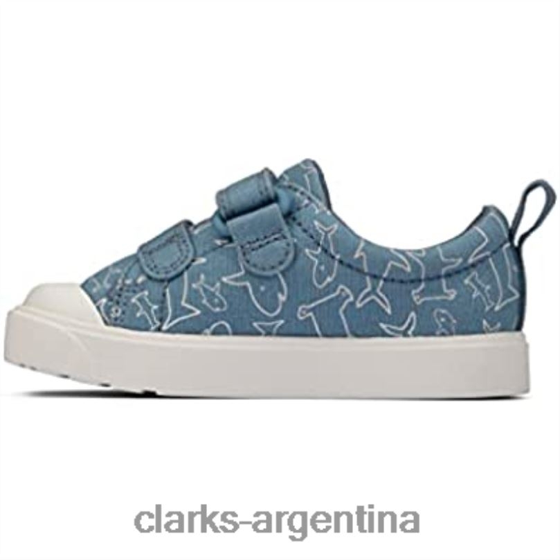 Clarks niños 2FZPZ1515 Clarks City Bright - Zapatos de lona para niño