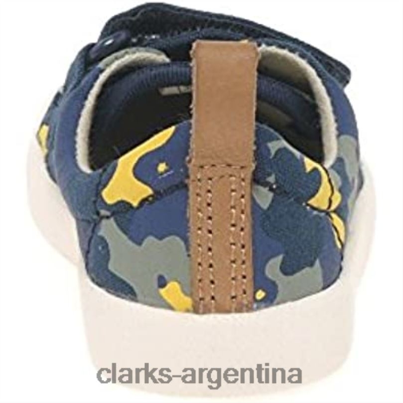 Clarks niños 2FZPZ259 Clarks Halcy High zapatos de lona para niño, camuflaje azul marino