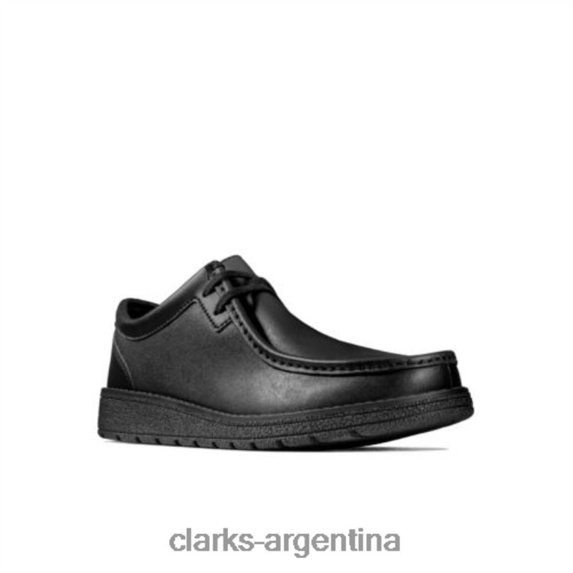 Clarks niños 2FZPZ4870 mendip craft jnr f fit clarks de cuero negro cuero negro