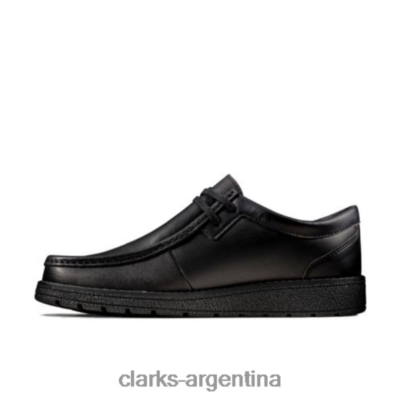 Clarks niños 2FZPZ4870 mendip craft jnr f fit clarks de cuero negro cuero negro