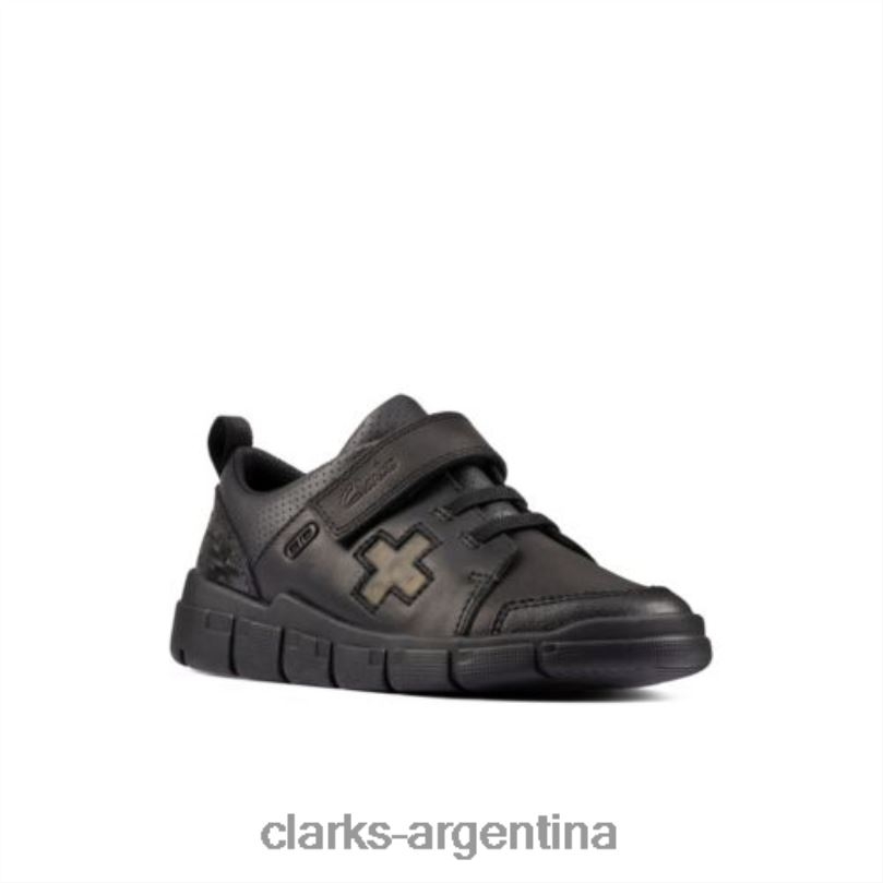 Clarks niños 2FZPZ4874 clarks encode flash inf f fit cuero negro cuero negro