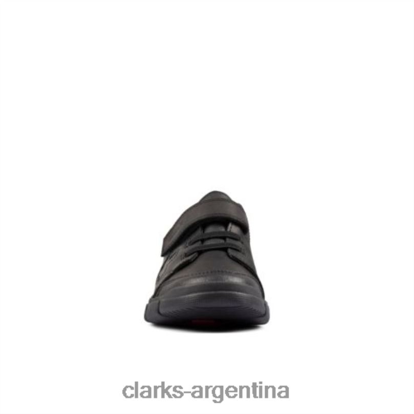 Clarks niños 2FZPZ4874 clarks encode flash inf f fit cuero negro cuero negro