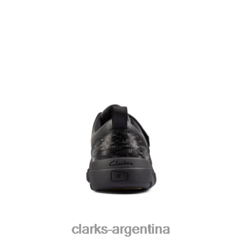 Clarks niños 2FZPZ4874 clarks encode flash inf f fit cuero negro cuero negro