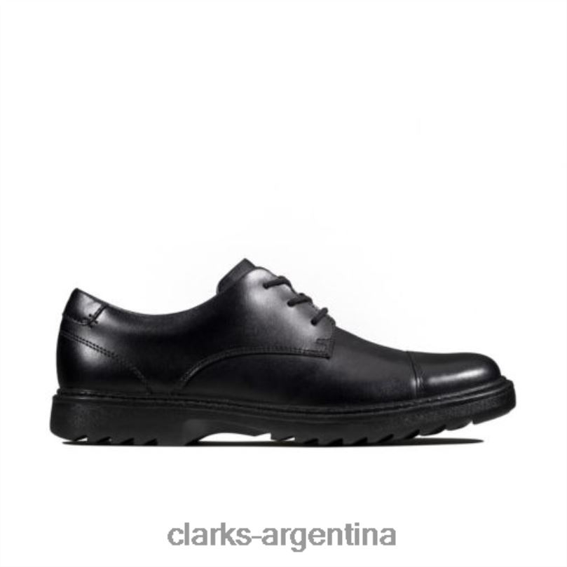 Clarks niños 2FZPZ4884 clarks asher soar jnr f fit cuero negro cuero negro