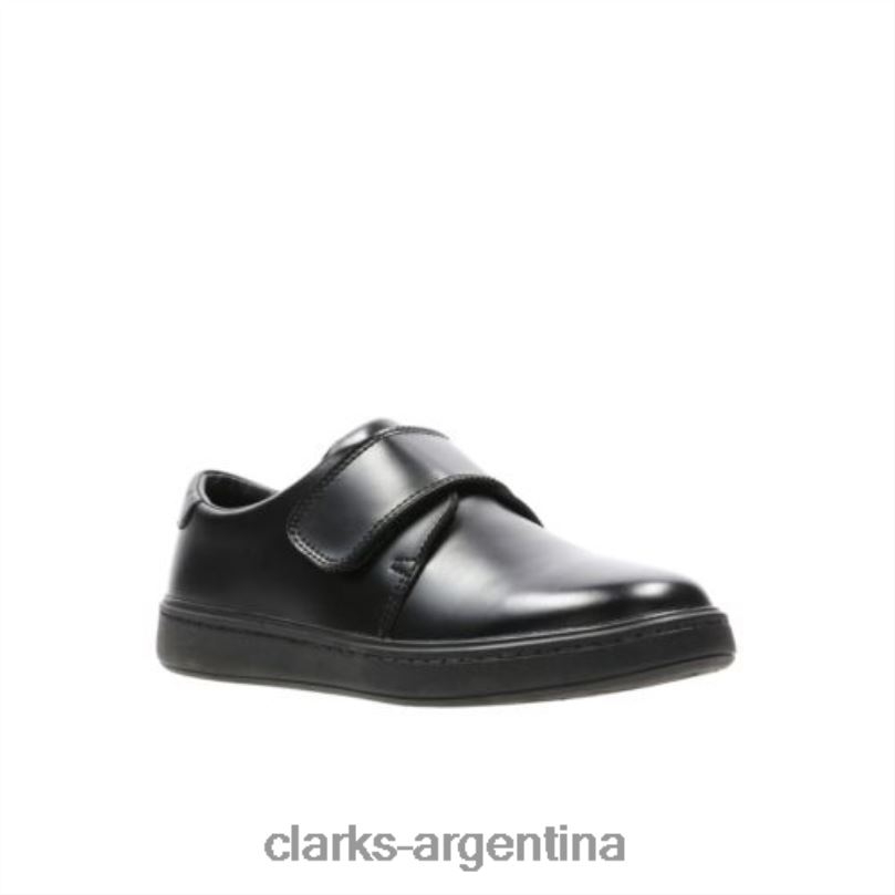 Clarks niños 2FZPZ4894 clarks de cuero negro street shiny inf g fit cuero negro