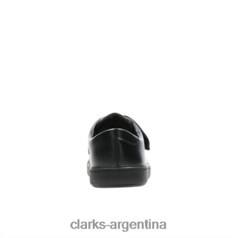 Clarks niños 2FZPZ4894 clarks de cuero negro street shiny inf g fit cuero negro