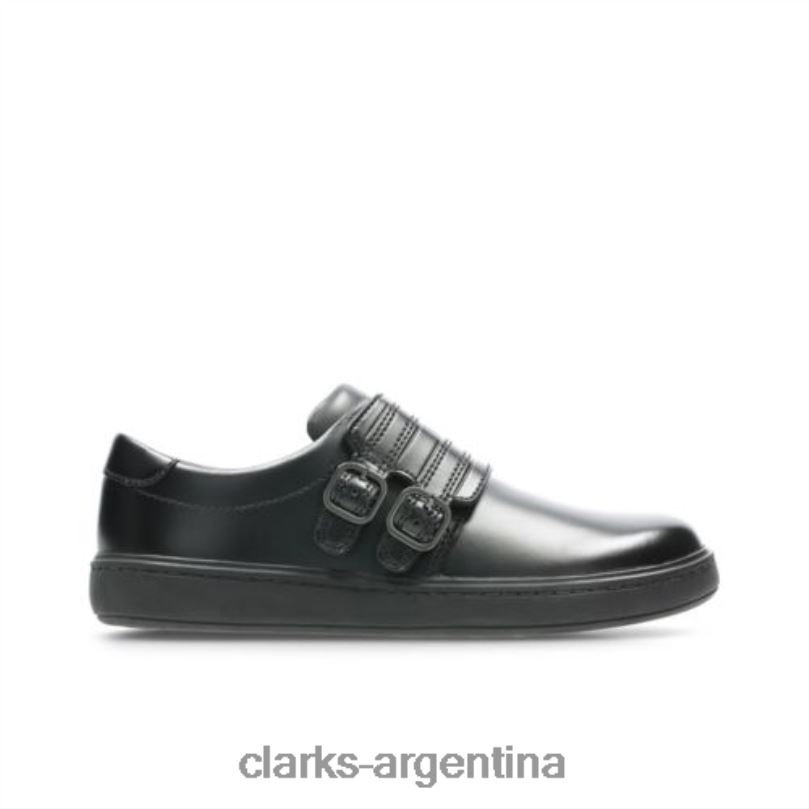 Clarks niños 2FZPZ4895 street stride jnr f fit clarks cuero negro cuero negro