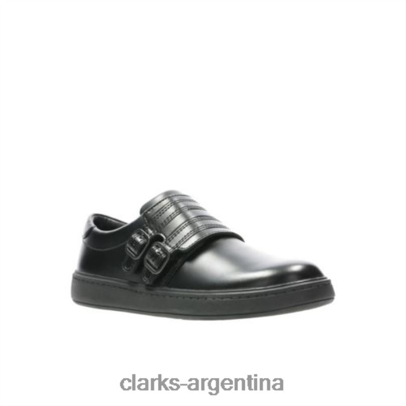 Clarks niños 2FZPZ4895 street stride jnr f fit clarks cuero negro cuero negro