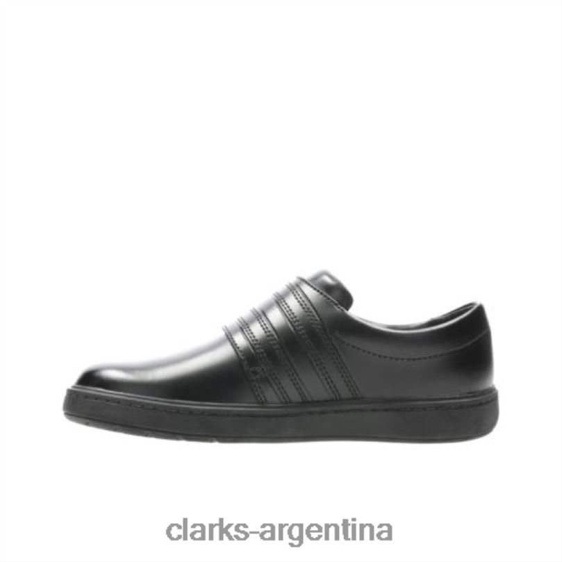 Clarks niños 2FZPZ4895 street stride jnr f fit clarks cuero negro cuero negro
