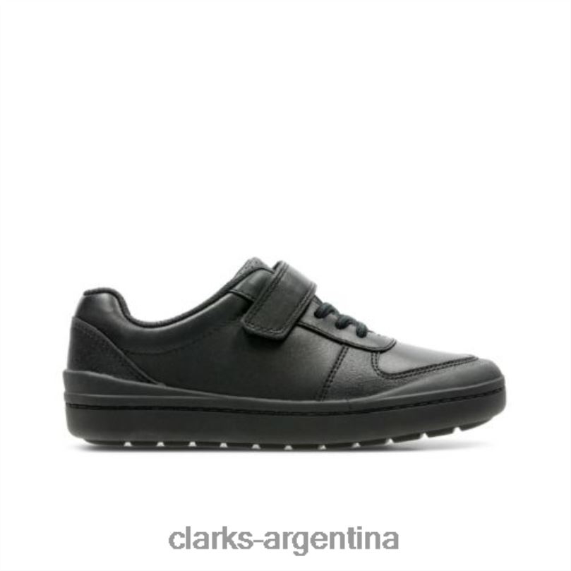 Clarks niños 2FZPZ4899 clarks rock verve de cuero negro inf f fit cuero negro