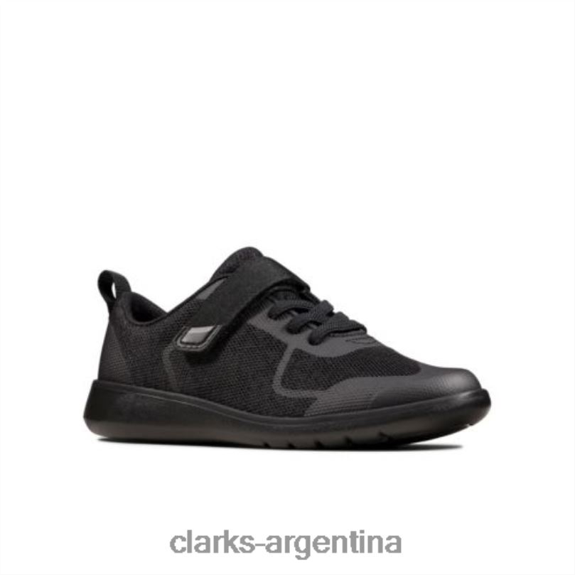 Clarks niños 2FZPZ4905 clarks black interest scape brillante inf f ajuste interés negro