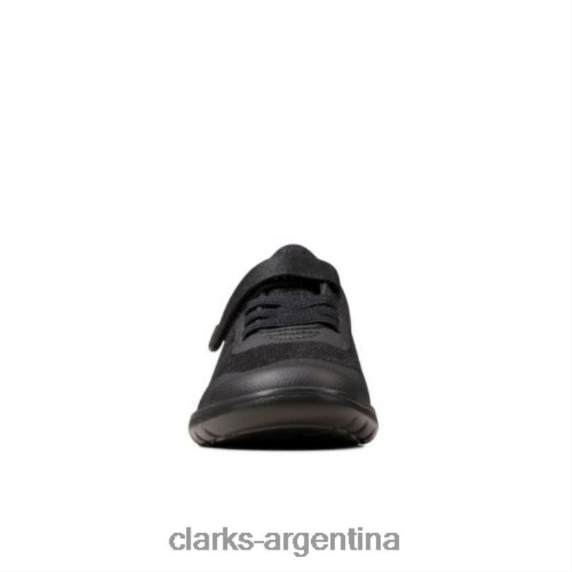 Clarks niños 2FZPZ4905 clarks black interest scape brillante inf f ajuste interés negro