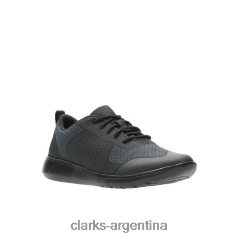 Clarks niños 2FZPZ4930 Clarks Scape Civic Inf F Fit tela negra tela negra