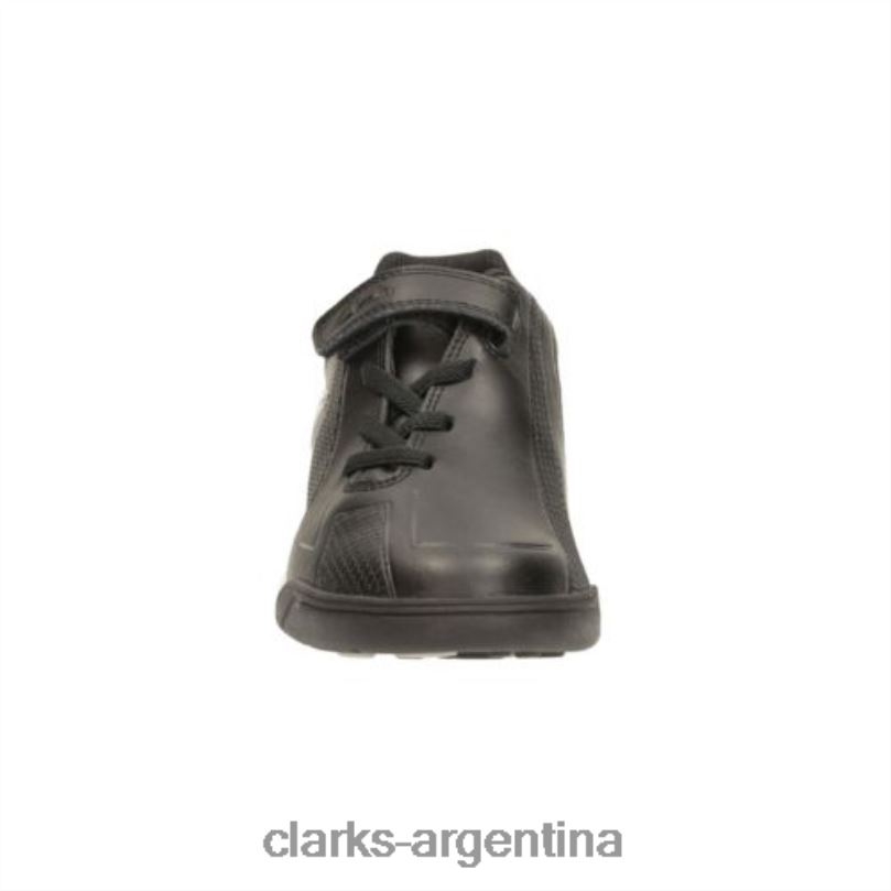 Clarks niños 2FZPZ4933 premio salto inf g fit clarks black leather cuero negro