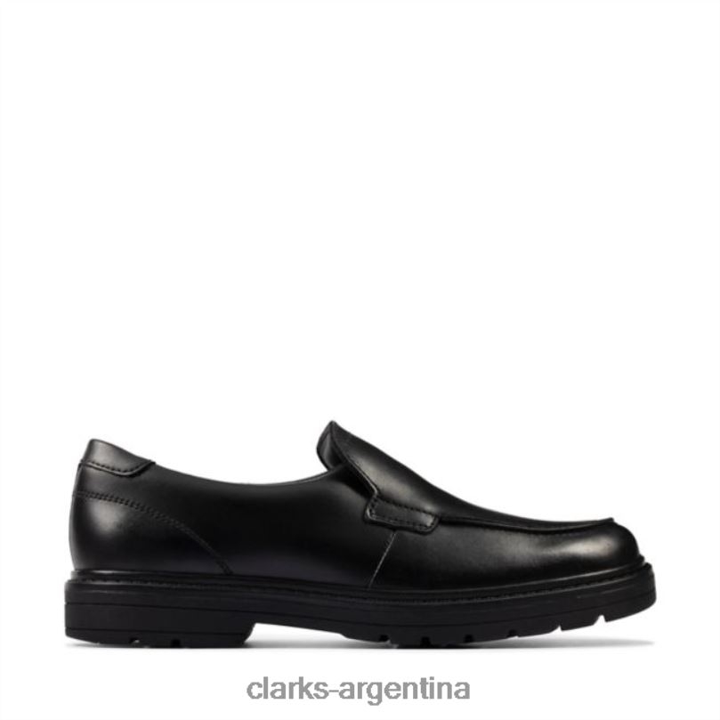 Clarks niños 2FZPZ5878 loxham grove juvenil cuero negro clarks de cuero negro cuero negro