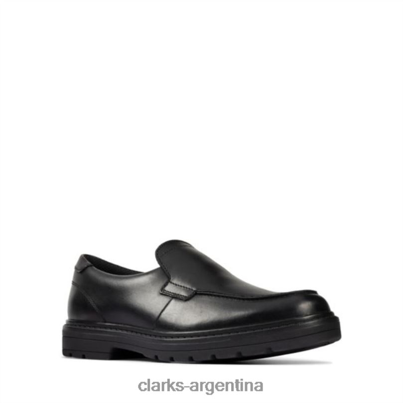 Clarks niños 2FZPZ5878 loxham grove juvenil cuero negro clarks de cuero negro cuero negro