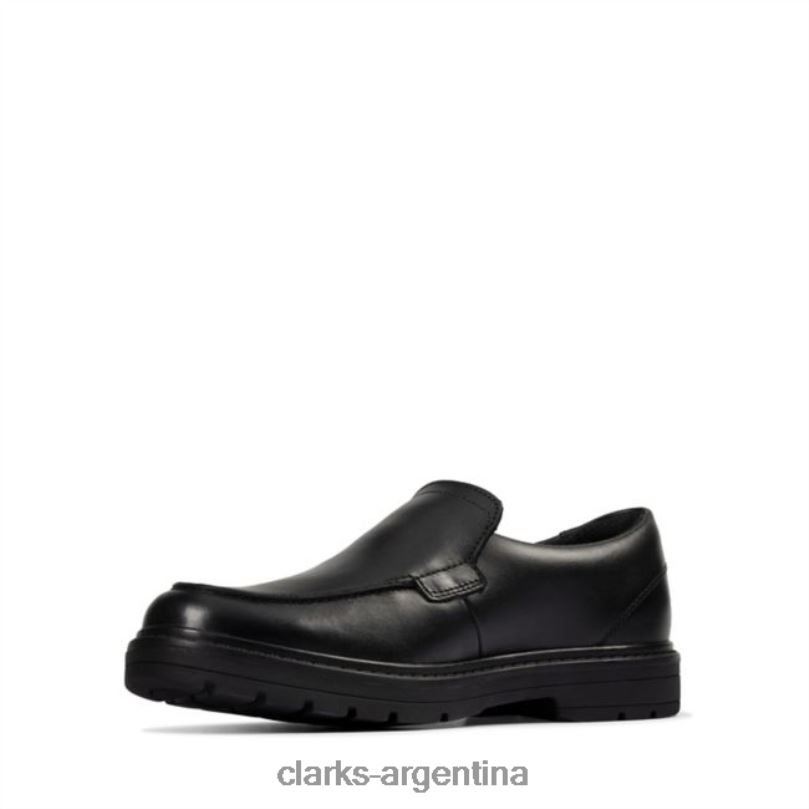 Clarks niños 2FZPZ5878 loxham grove juvenil cuero negro clarks de cuero negro cuero negro
