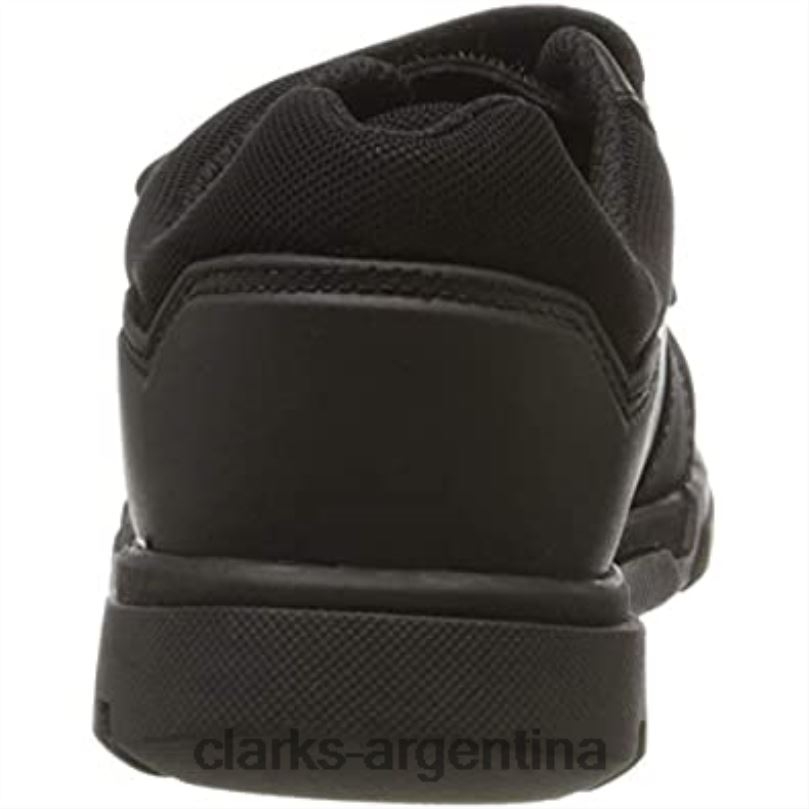 Clarks niños 2FZPZ812 zapatos escolares negro cuero blake street cuero negro niño rip tape clarks cuero negro