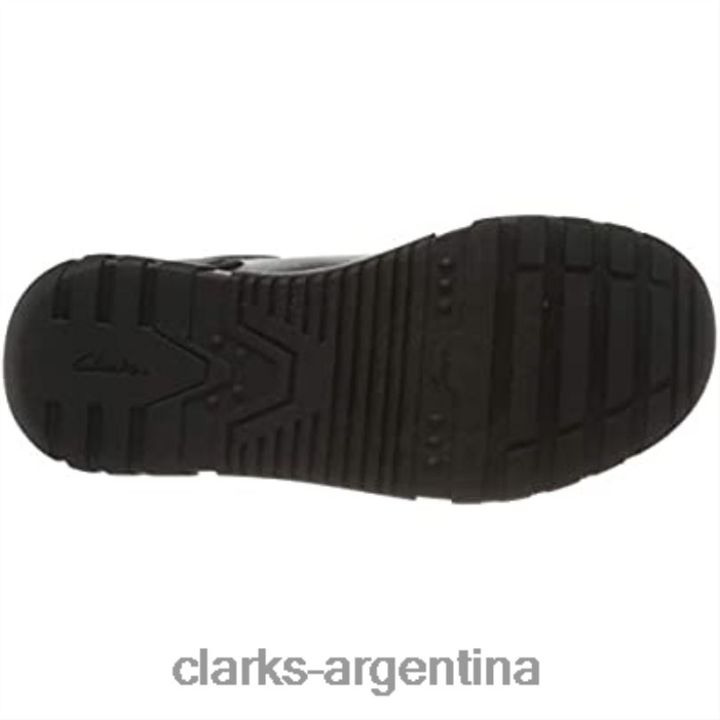 Clarks niños 2FZPZ812 zapatos escolares negro cuero blake street cuero negro niño rip tape clarks cuero negro