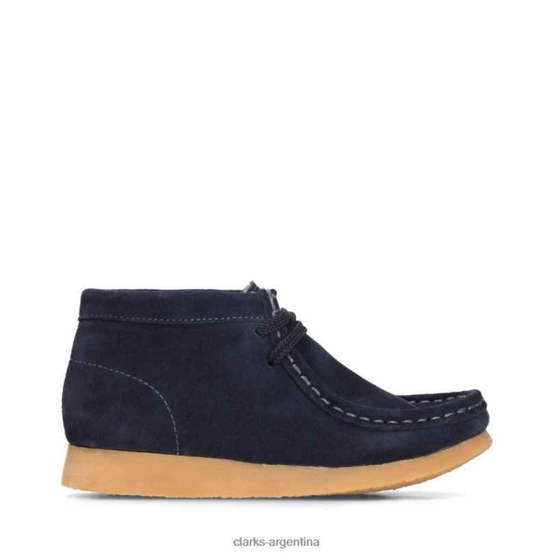 Clarks niños 2FZPZ6880 bota clarks wallabee de ante azul marino gamuza azul marino