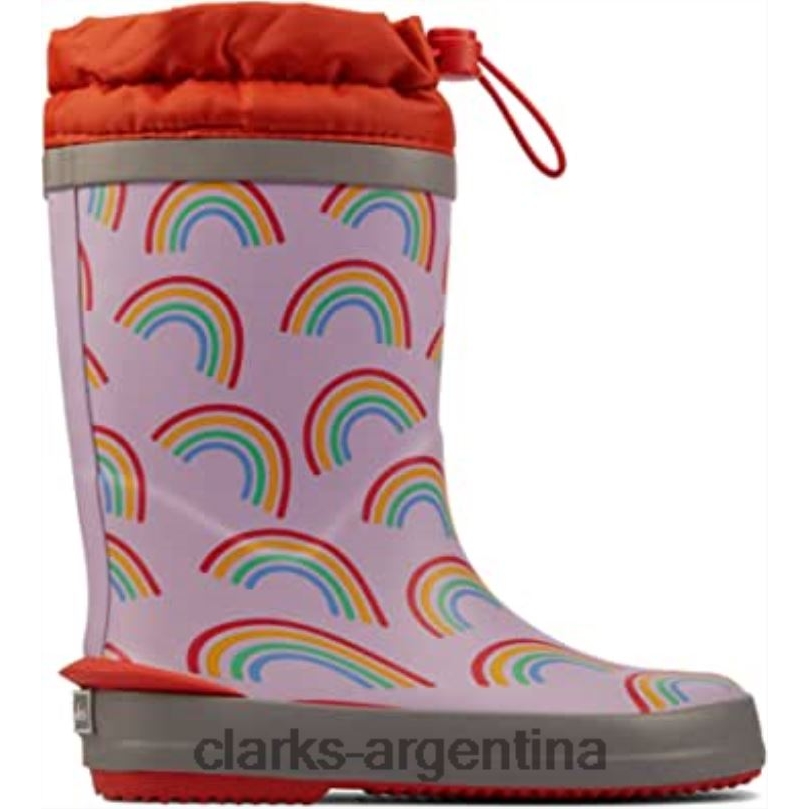 Clarks niños 2FZPZ1154 Botas de agua clarks tarri race kid sintéticas lila combi