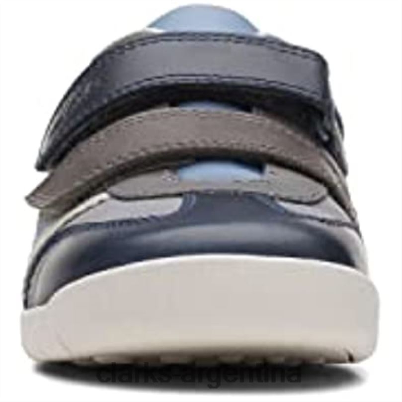 Clarks niños 2FZPZ155 zapatos clarks den stripes de cuero para niños