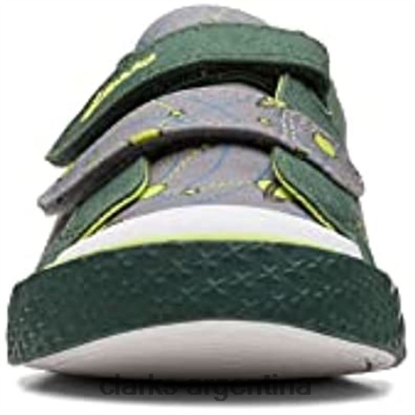 Clarks niños 2FZPZ2701 foxing lo kid lona textil 2 clarks grises