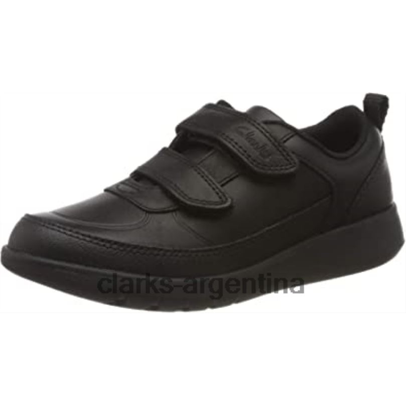 Clarks niños 2FZPZ2728 clarks negro scape flare y uniforme zapato vestir niño cuero negro cuero negro