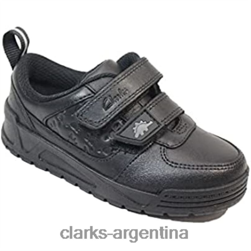Clarks niños 2FZPZ50 clarks palmer steggy zapatos de cuero para niños negro