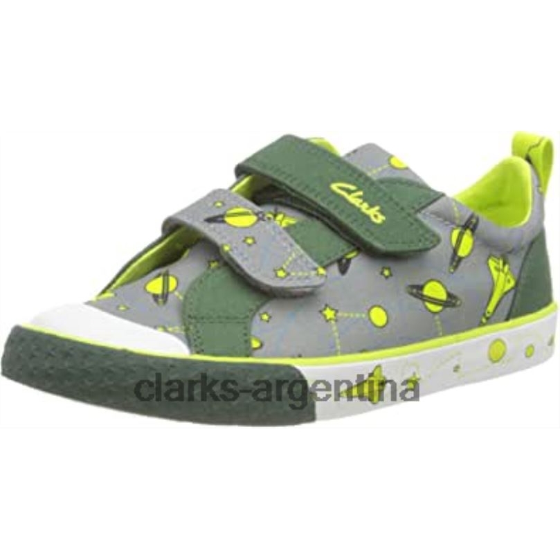 Clarks niños 2FZPZ553 Zapatilla clarks grey interest foxing lo k unisex para niños interés gris
