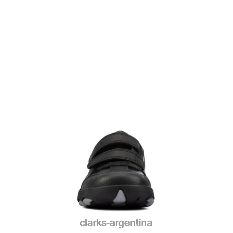Clarks niños 2FZPZ5844 clarks de cuero negro para niños rex stride de cuero negro cuero negro