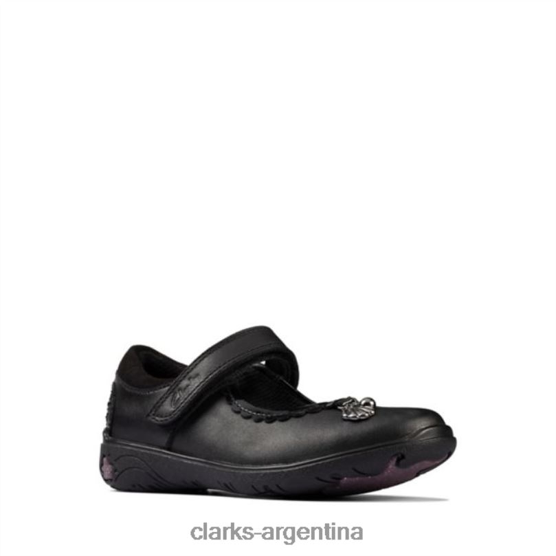 Clarks niños 2FZPZ5876 cuero negro sea shimmer niño clarks de cuero negro cuero negro